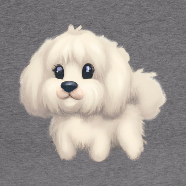 Cute Maltese Dog Drawing by Play Zoo